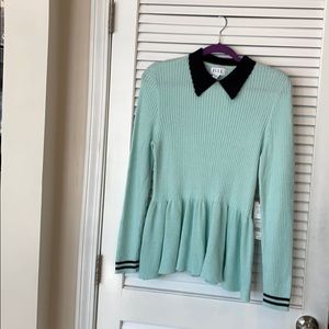 Elle Sweater tunic slipcover In Aqua color Sz M